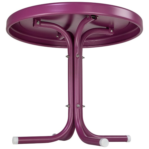 Outdoor Retro Tulip Side Table Purple