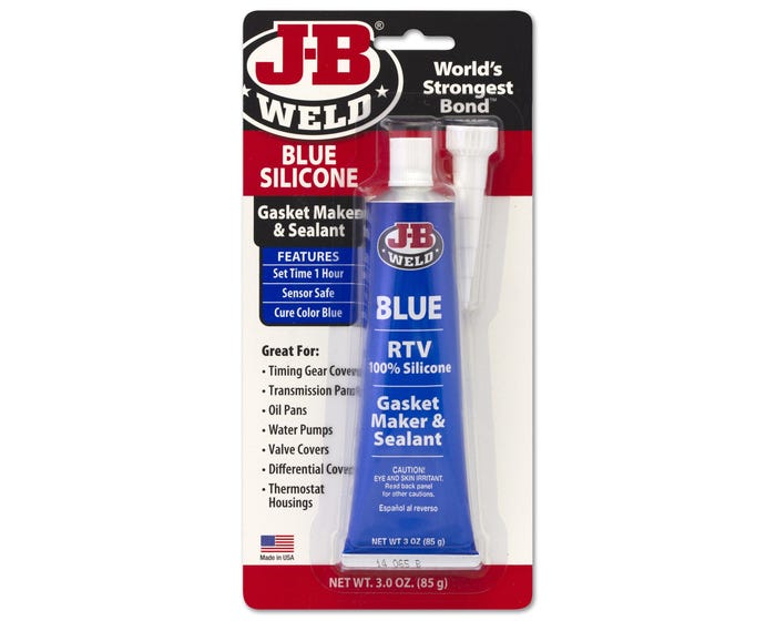 J-B Weld Blue RTV Silicone Gasket Maker and Sealant， 3 oz. - 31316