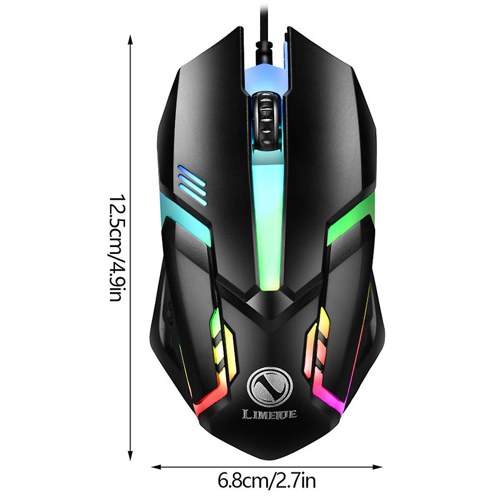 Born Pretty Limei S1 E-sports Led Luminous Backlit Wired Mouse Usb Wired For Desktop Laptop Mute Office Computer Gaming Mouse