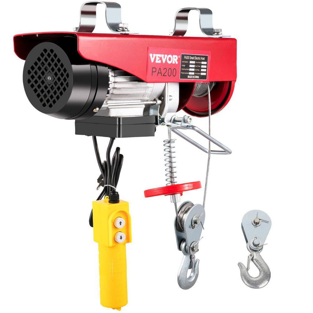 VEVOR Lift Electric Hoist 440 lbs. Remote Control Electric Winch Overhead Crane 110-Volt for Factories Warehouses Construction 440LBSDDHL0000001V1