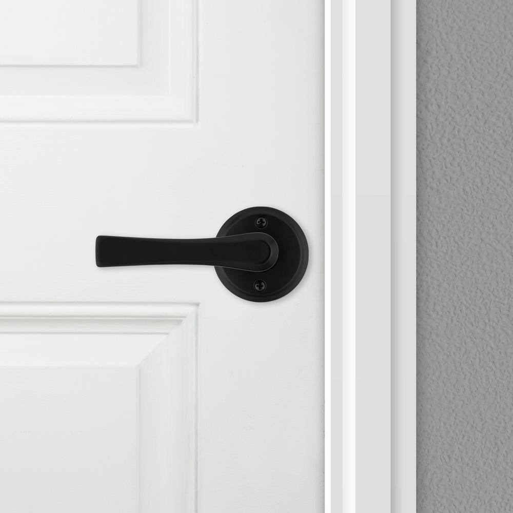 Kwikset Katella Matte Black Dummy Door Lever with Microban 788KAL514