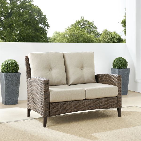 Rockport Outdoor Wicker High Back Loveseat