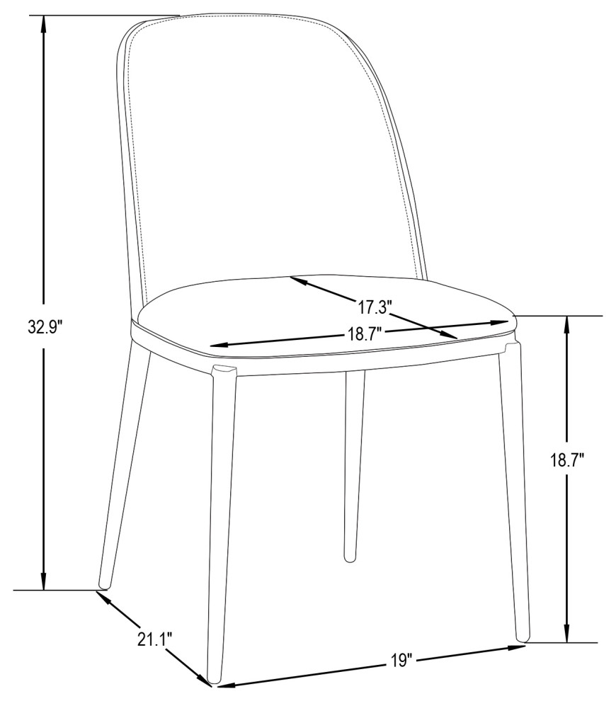 LeisureMod Tule Dining Chair with White Frame Set of 4   Midcentury   Dining Chairs   by LeisureMod  Houzz