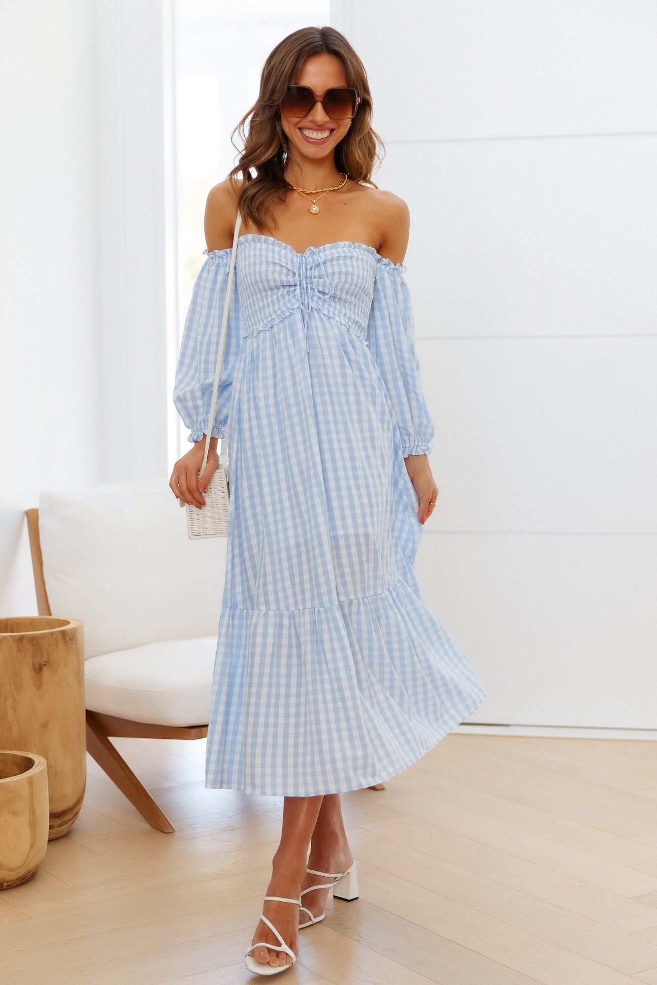 Kiss Me At Sunset Midi Dress Blue