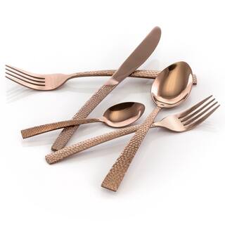 MegaChef Baily 20-Piece Rose Gold Stainless Steel Flatware Set (Service for 4) 985112454M