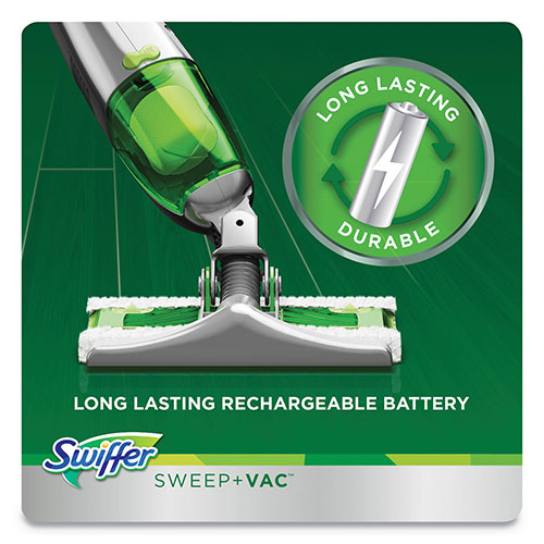 Procter and Gamble Swiffer Sweep+Vac Starter Kit | (1 Sweeper+8 Cloths+Filter)， 2