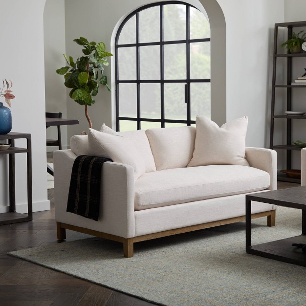 Delano Upholstered Loveseat Cream New Heights