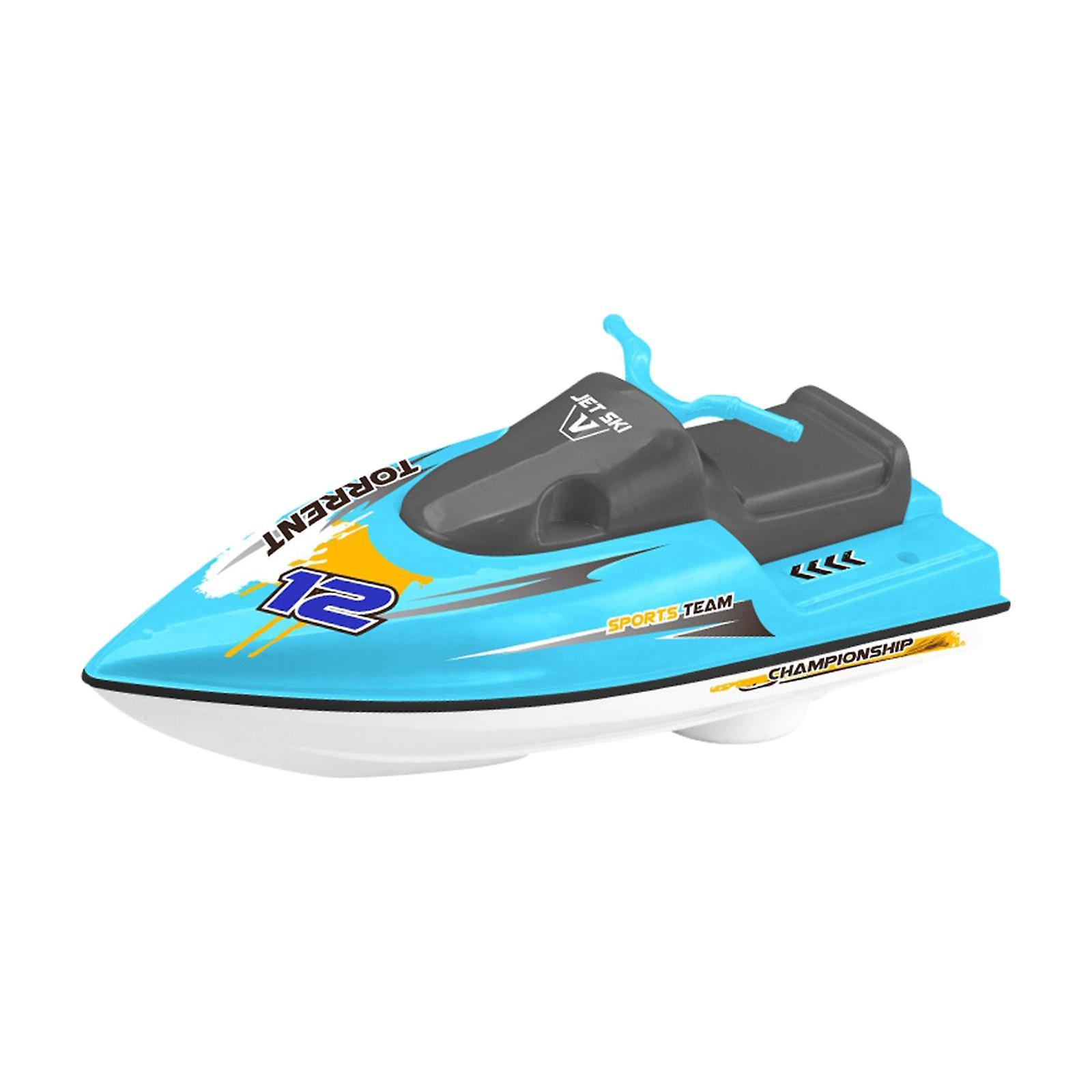 Electric Speed Boat Toy Boat Tub Toy Boat Bathtub Toy For Children Baby Kids Blue