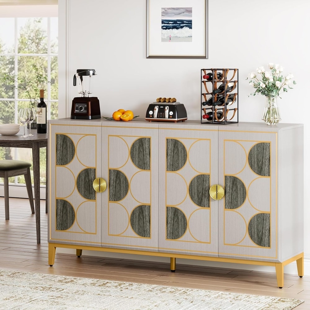 Sideboard Cabinet  Buffet Coffee Bar Cabinet  59 Inches