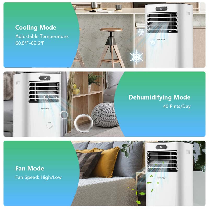 Canada Only - 8000BTU 3-in-1 Portable Air Conditioner with Remote Control