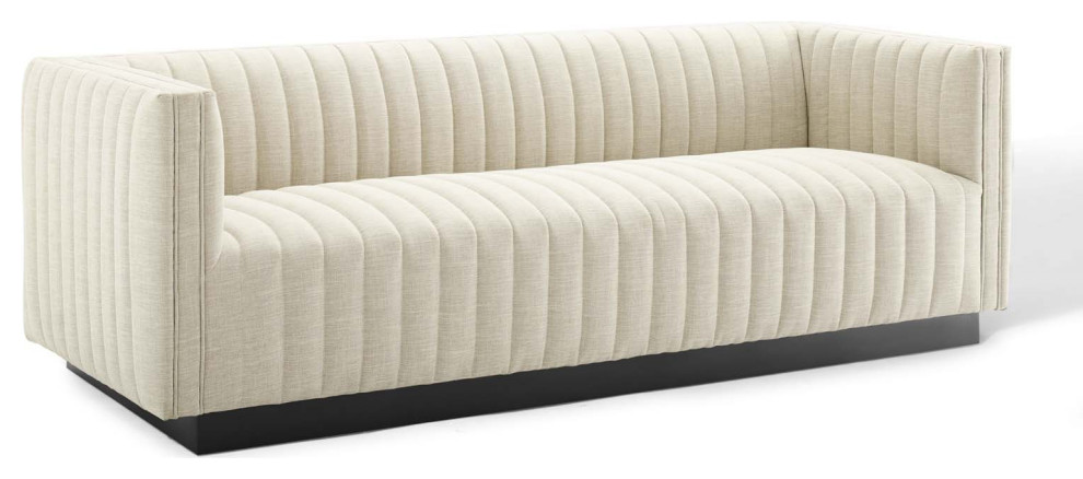 Perception Tufted Upholstered Fabric Sofa   Transitional   Sofas   by Modway  Houzz