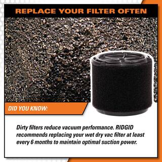 RIDGID Wet Application Foam Filter for 3 to 4.5 Gallon RIDGID WetDry Shop Vacuums (4-Pack) VF3700A