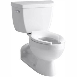 KOHLER Barrington 4 in. Rough-In 2-piece 1.6 GPF Single Flush Elongated Toilet in White K-3652-0