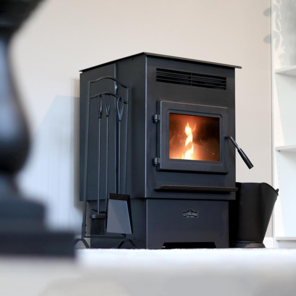 No.200 Medium EPA Approved High-Efficiency Pellet Stove with Smart Home Technology， Heats 1200 Sq Ft Area ;