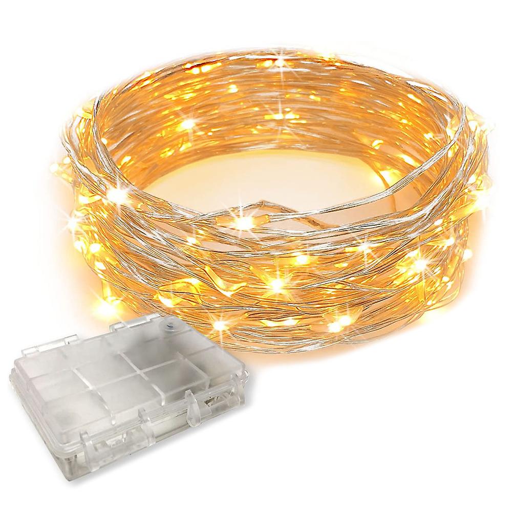 10M LED Fairy String Lights Battery Powered Copper Wire Lamp Waterproof Xmas Decor