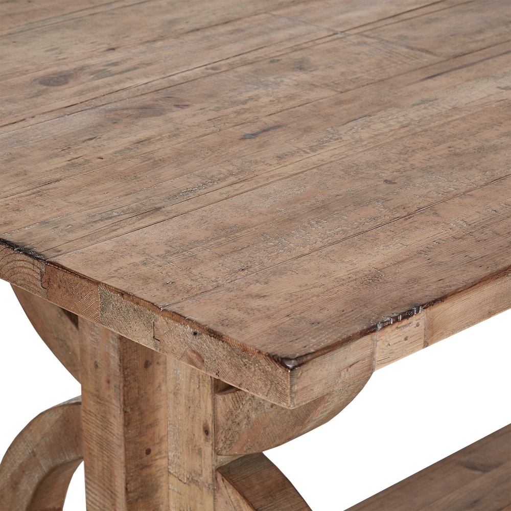 Paloma Reclaimed Wood Rectangular Trestle Table by iNSPIRE Q Artisan   Brown