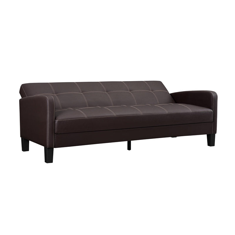 Essential Home Salerno Convertible SofaSleeper Futon in Dark Brown