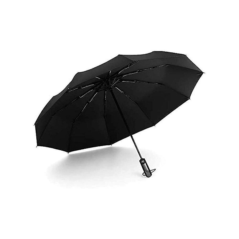 Umbrella Windproof， Stormproof Up To 150 Km/h - Open-close Automatic 210t Nylon Umbrella Water-repellent Small Light Compact 10 Ribs