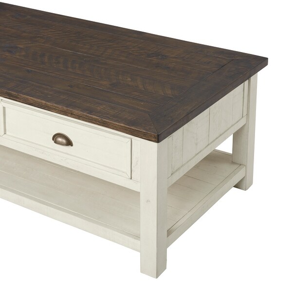 The Gray Barn Downington Solid Wood 2-drawer Coffee Table