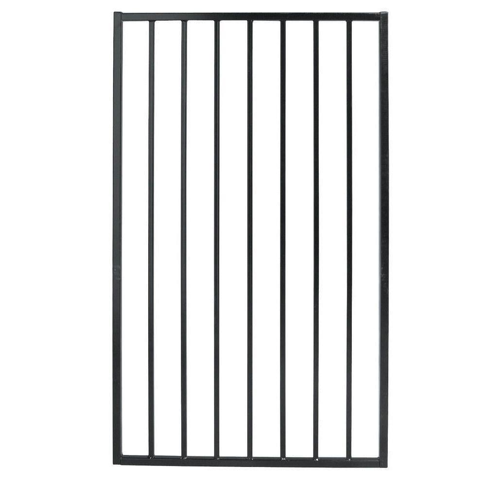 US Door and Fence Pro Series 2.75 ft. x 4.8 ft. Black Steel Fence Gate G2GHDS33X58US