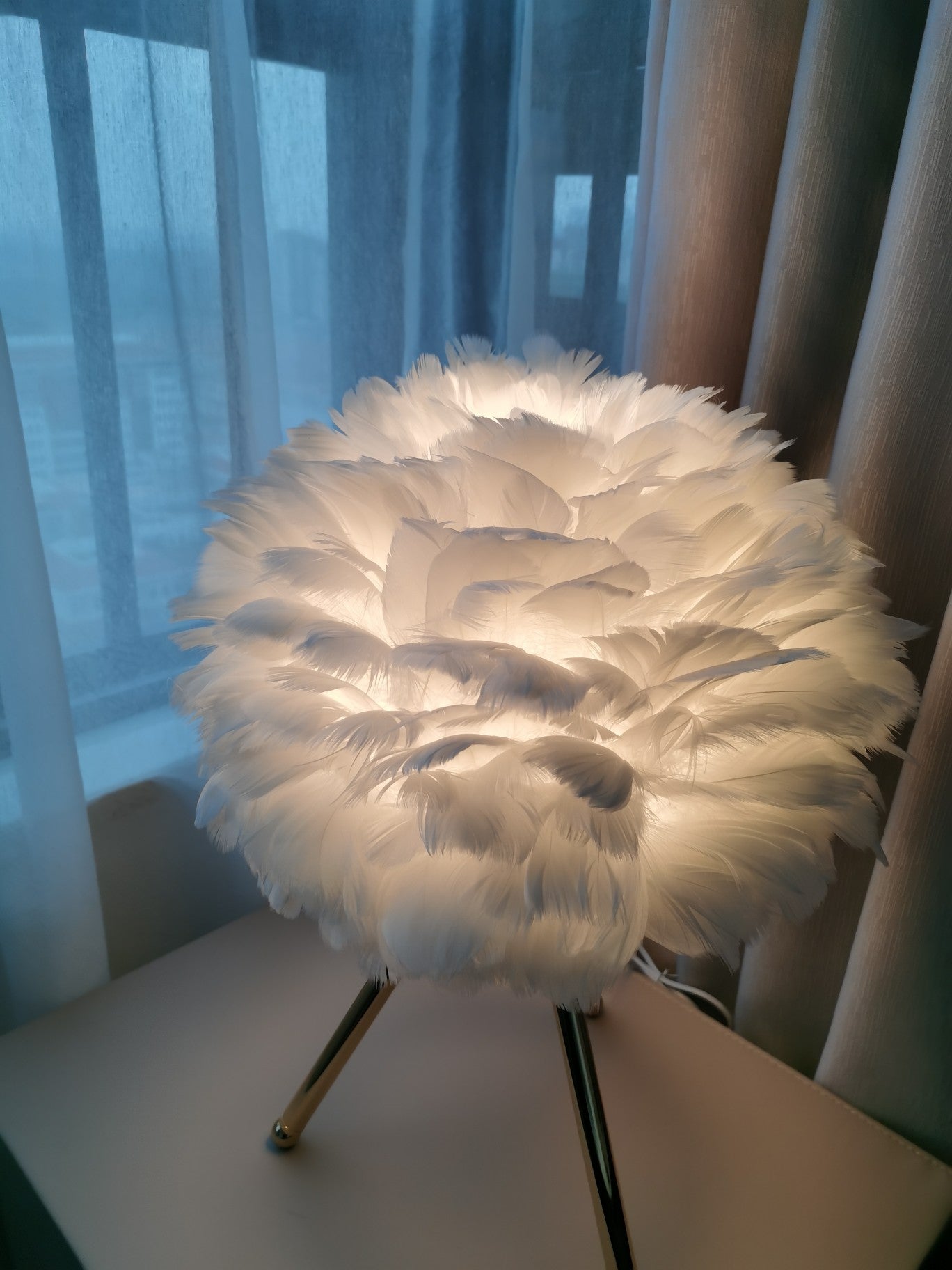 Goose Feather Table Lamp