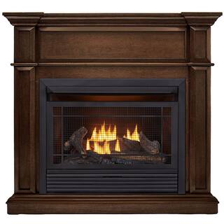 Duluth Forge Dual Fuel Ventless Gas Fireplace - 26000 BTU Remote Control Gingerbread Finish Model DFS-300R-3G 179207