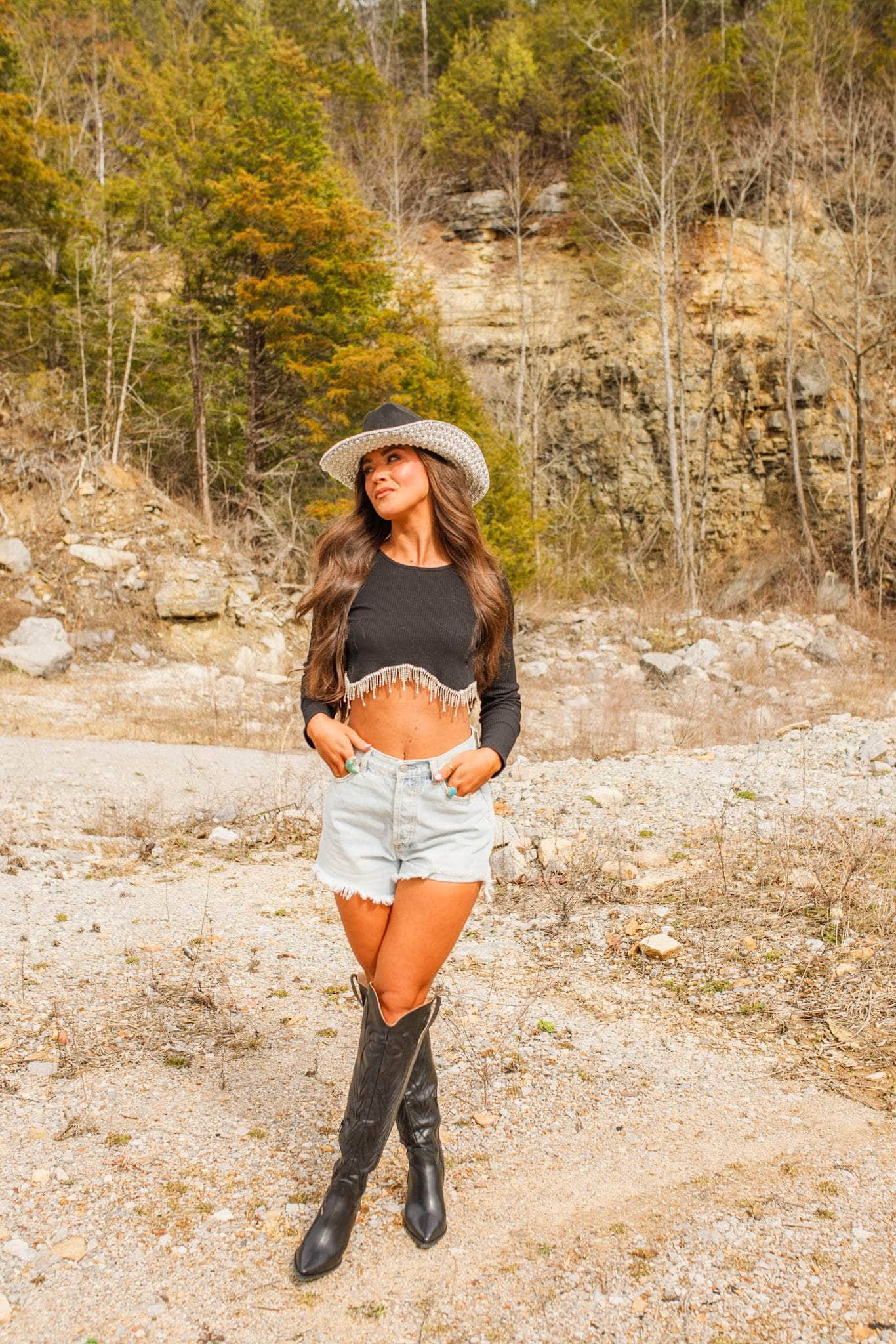 Total Glam Rhinestone Top