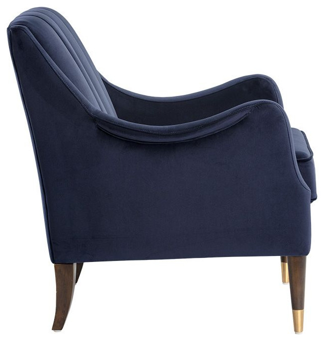 Patrice Lounge Chair  Abbington Navy   Midcentury   Armchairs And Accent Chairs   by Sunpan Modern Home  Houzz