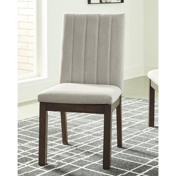 beck Casual Dining Upholstered Side Chair Set of 2， Beige - Standard