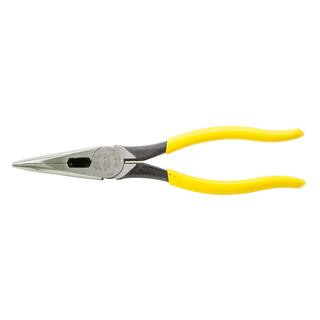 Klein Tools 8 in. Heavy-Duty Long Nose Side Cutting Pliers D203-8