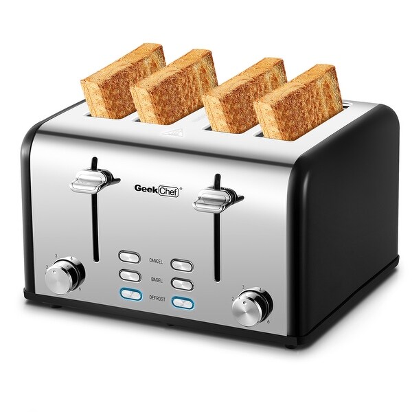 4-slice stainless steel toaster