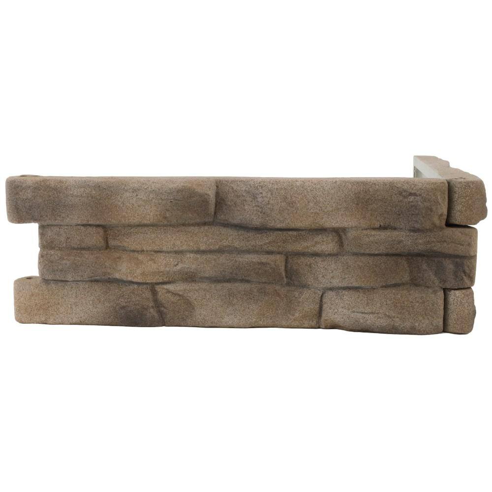 Landecor Raised Garden Bed TanBrown Ledgestones - Composite Polyurethane Natural Look  Feel Stone Garden Planter Box (6-Pack) 60
