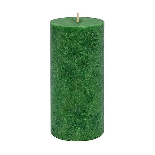 Large green pillar candle 1 unit