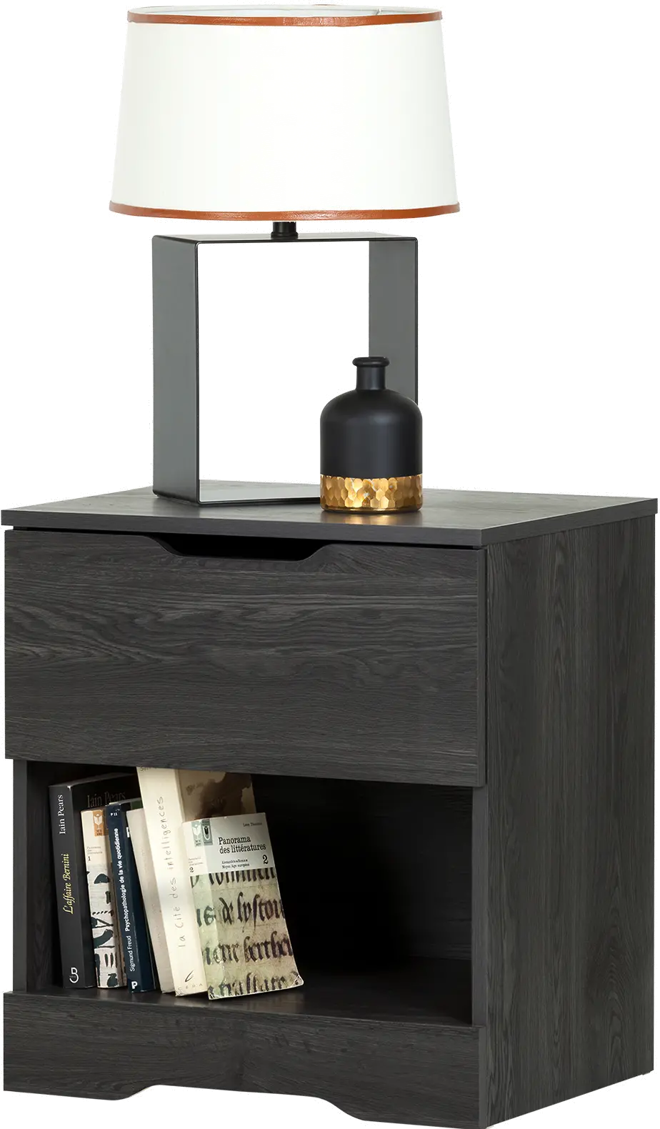 Holland Modern Farmhouse Gray Oak Nightstand - South Shore