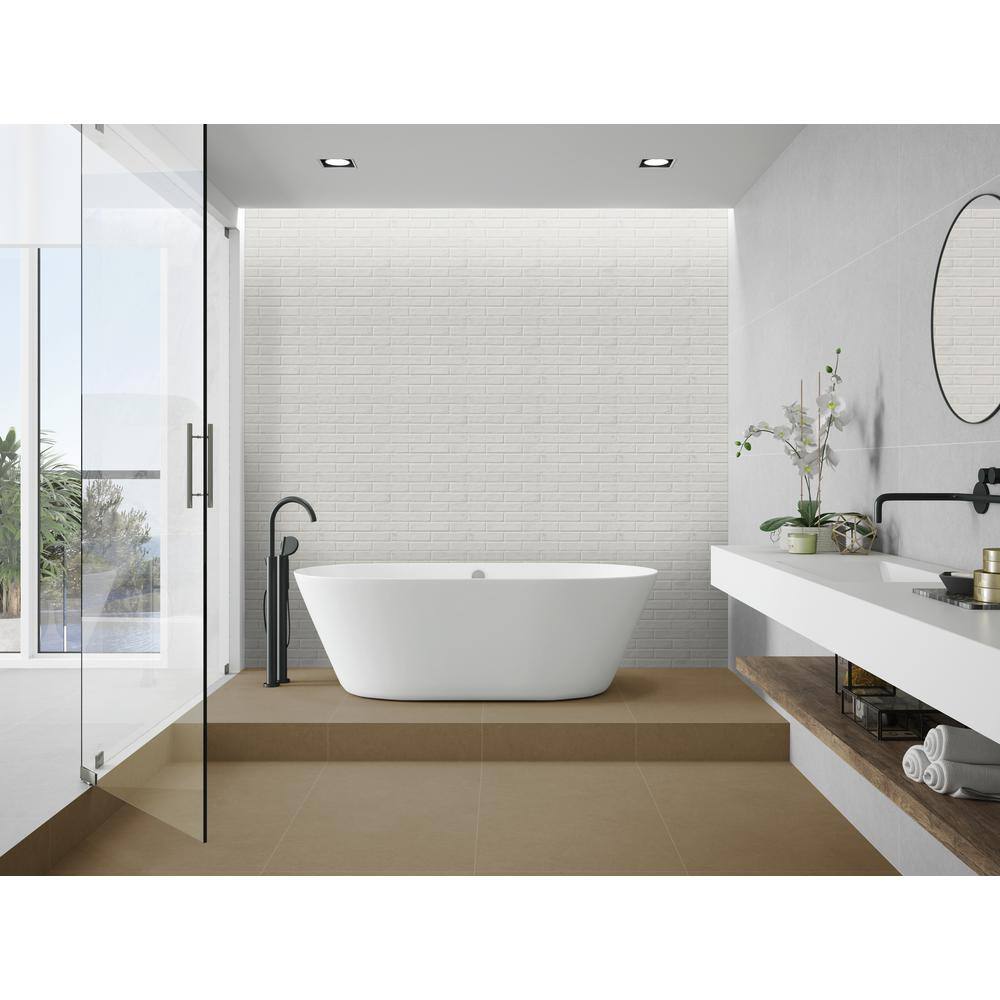 MSI Capella White Brick 2-13 in. x 10 in. Matte Porcelain Floor and Wall Tile (5.15 sq. ft.case) NCAPWHIBRI2X10