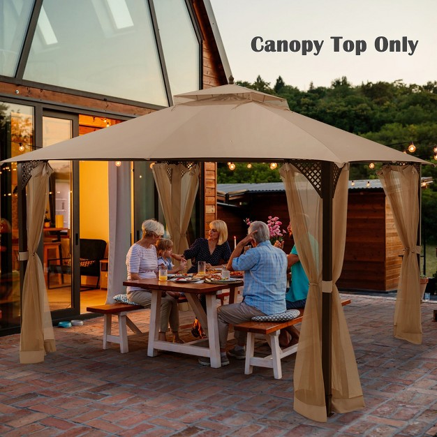 10 x27 X 12 x27 Patio Gazebo Replacement Top Cover 2 tier Canopy Cpai 84 Outdoor