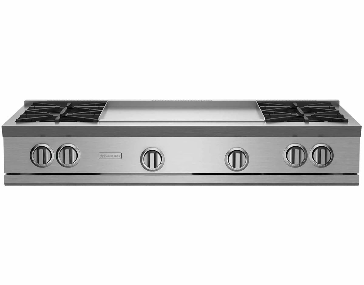 BlueStar RNB RGTNB Series 48-Inch Rangetop with 24-Inch Griddle in Stainless Steel