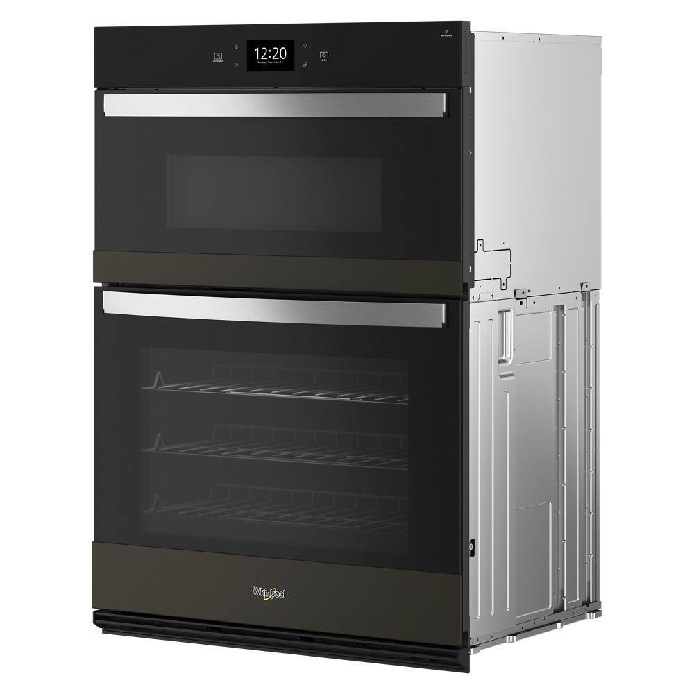 Whirlpool 30 in. Electric Wall Oven  Microwave Combo in Black Stainless Steel with PrintShield Finish with Air Fry WOEC7030PV