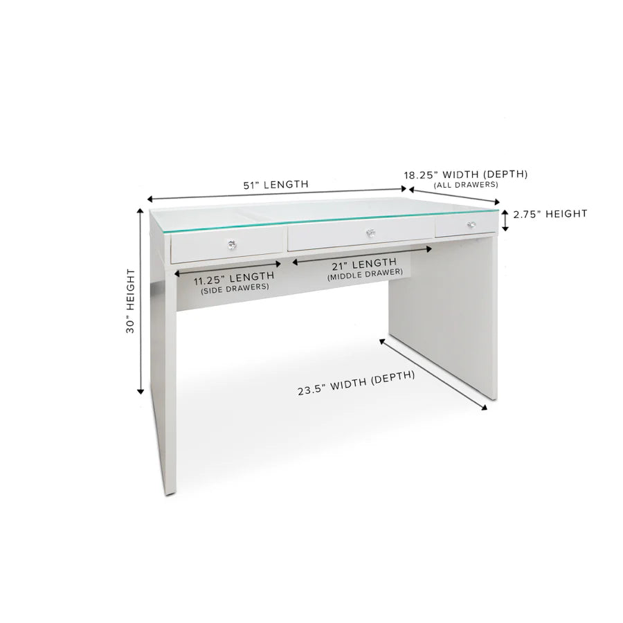 IVFT-SSPL2TBGLOWX-DWH2U-LFD-N | SlayStation® Plus 2.0 Table + Vanity Mirror Bundle