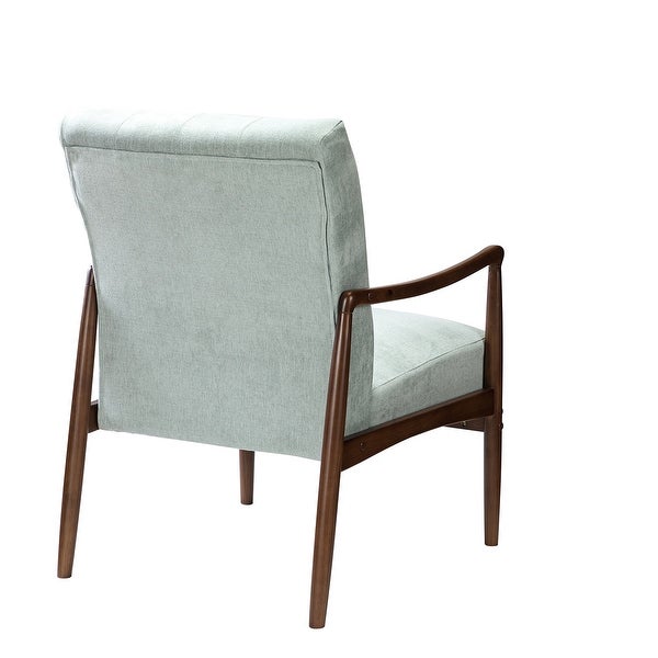 Leo Mid Century Modern Upholstered Accent Armchair with Button-tufted Back Set of 2 by HULALA HOME