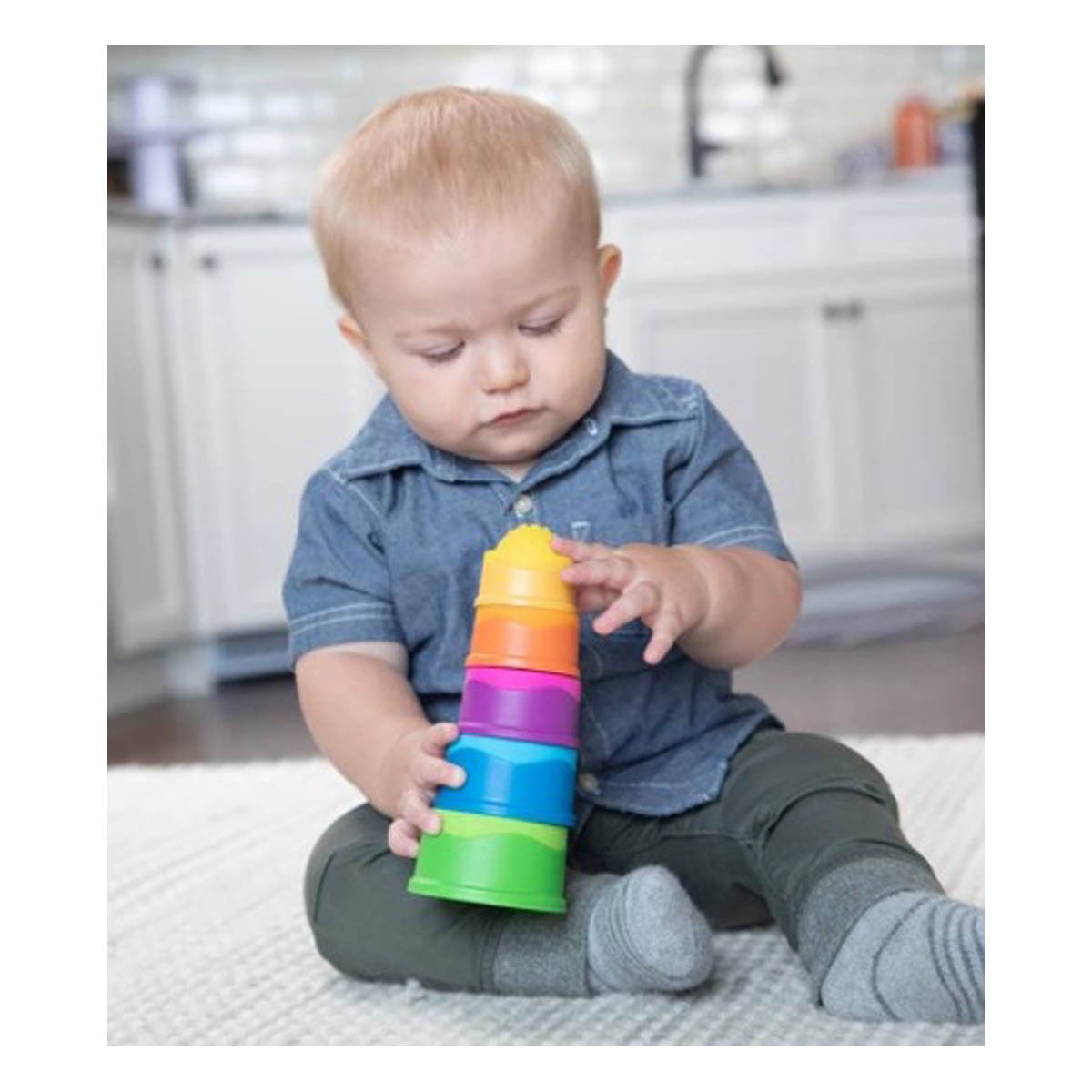 Fat Brain Dimpl Stack Sensory Toy