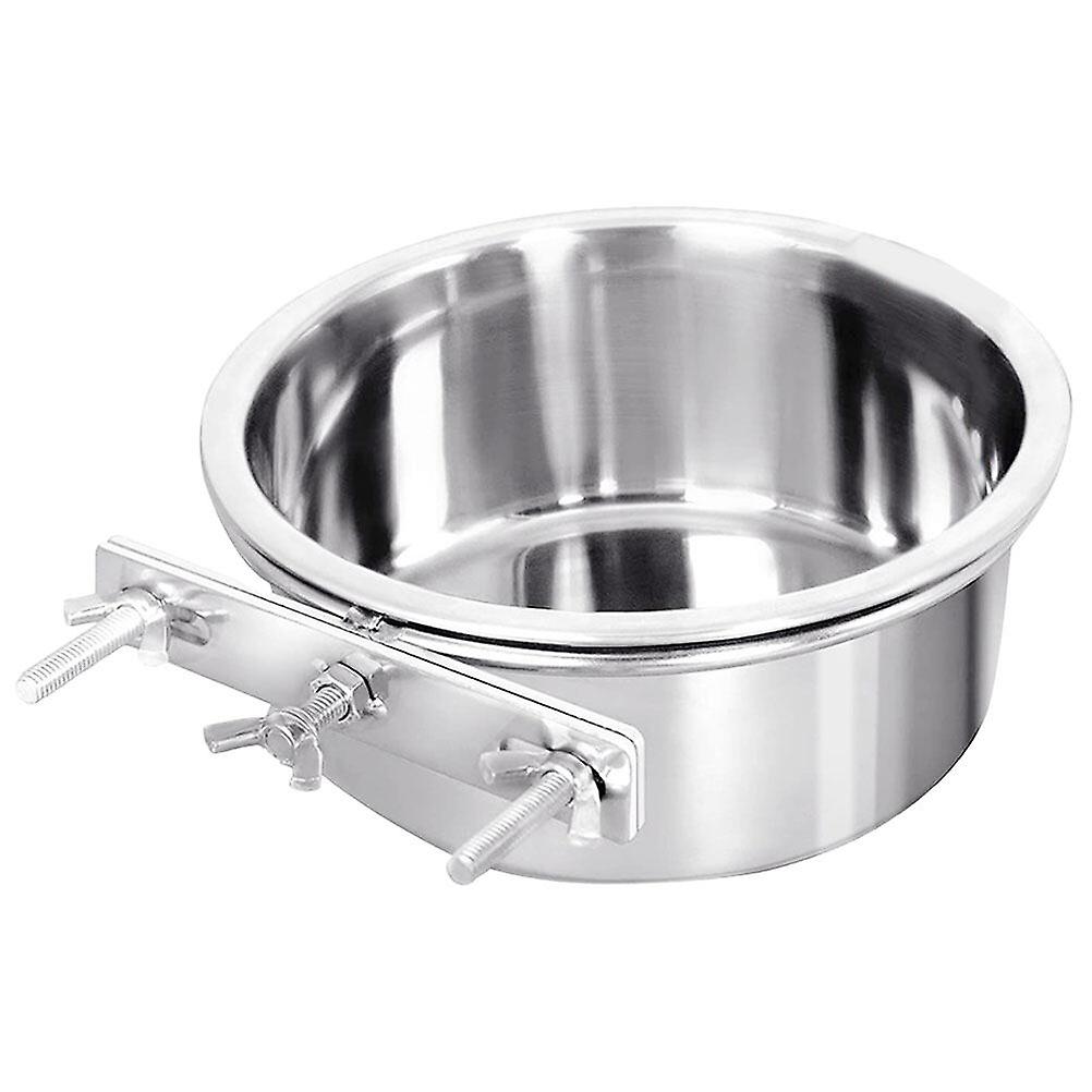 Metal Dog Bowl Anti-slip Pet Bowl Cage Water Bowl Dog Crate Water Bowl Dog Food Bowl