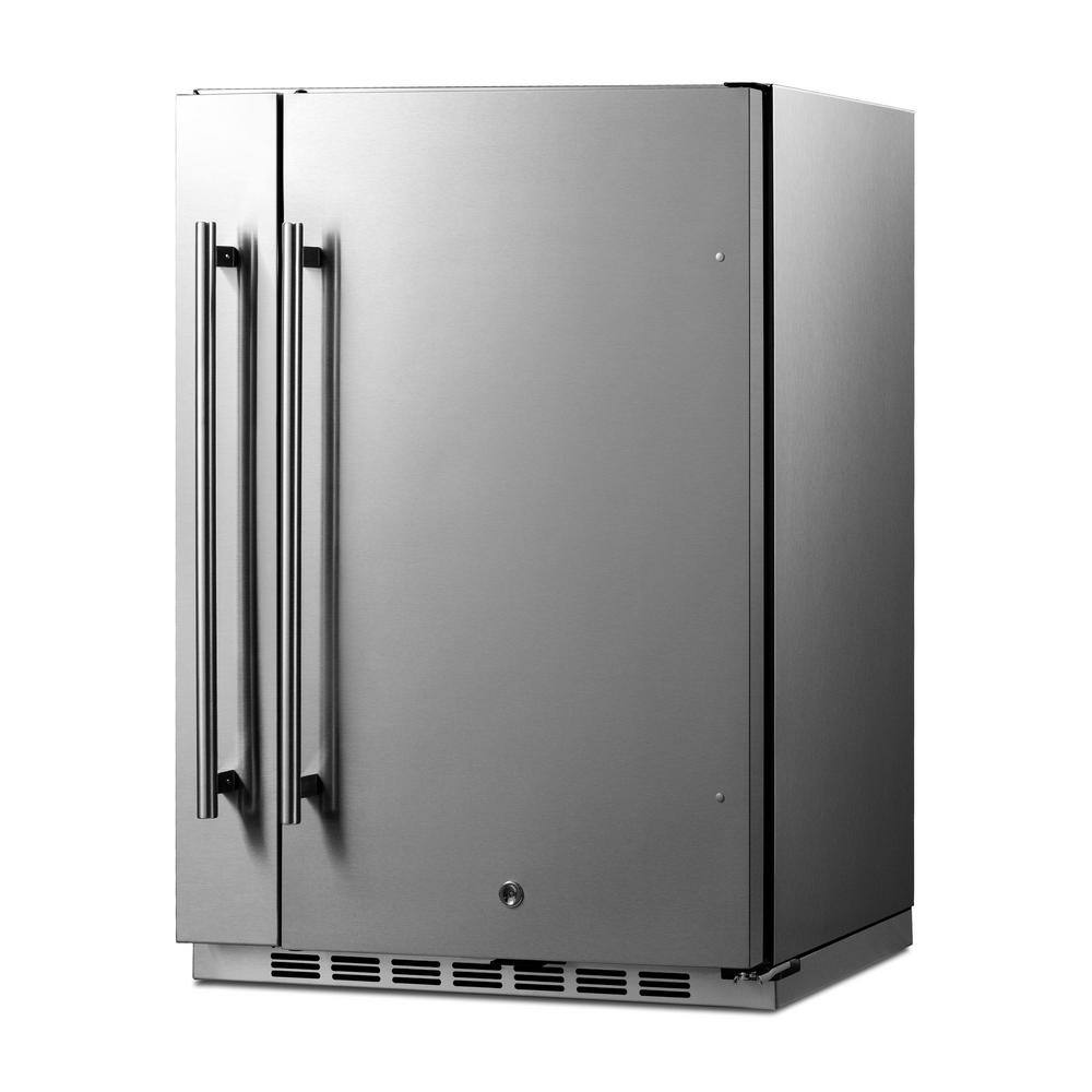 Summit Appliance 23.75 in. 3.1 cu. ft. Mini Fridge in Stainless Steel without Freezer FF19524