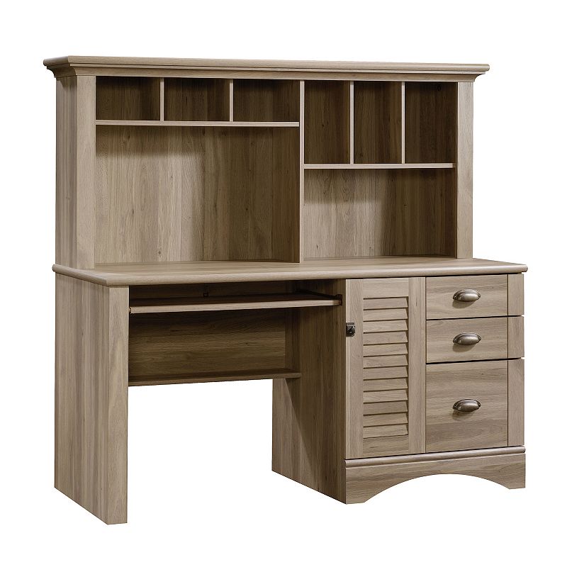 Sauder Harbor View Computer Desk with Hutch