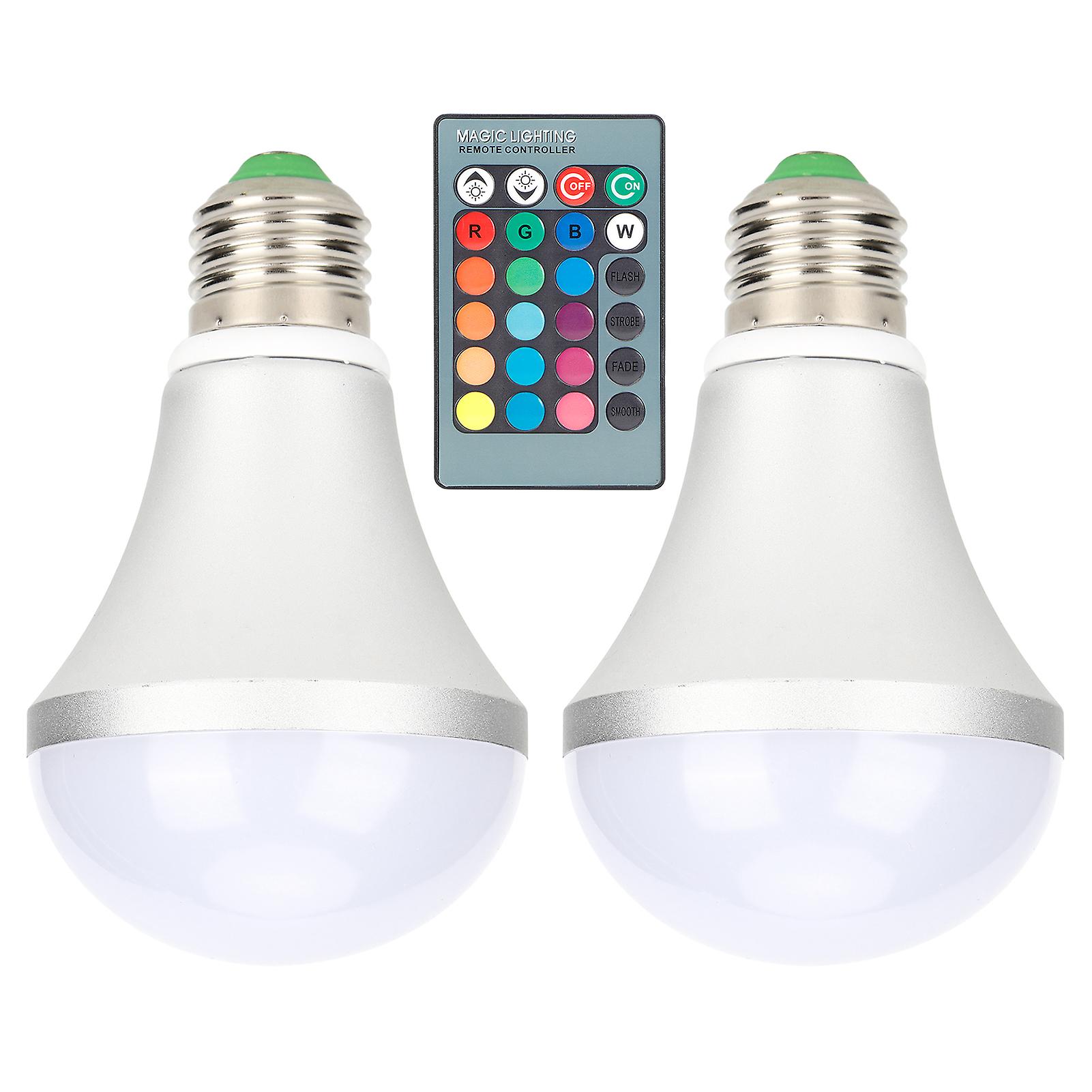 E27 Rgb Light Bulb 60w Led Color Changing Remote Control Energy Saving Bulb Lamp 85v265v