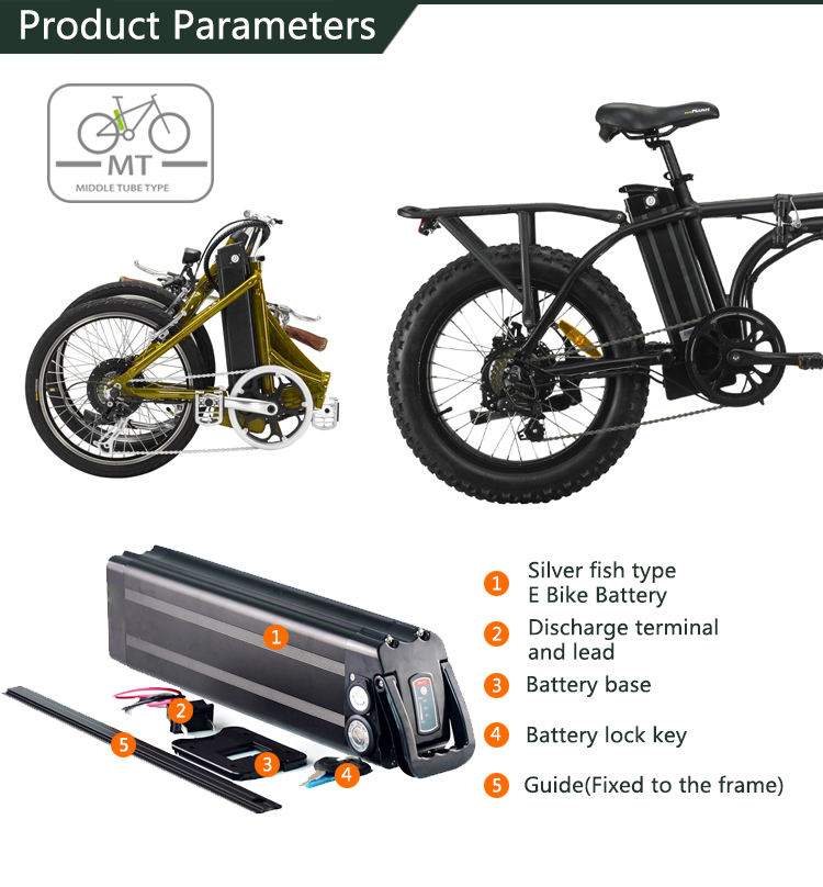 Lithium Ion Battery 500W Motor Fish Battery Ebike Bicycle Battery  48v 10Ah