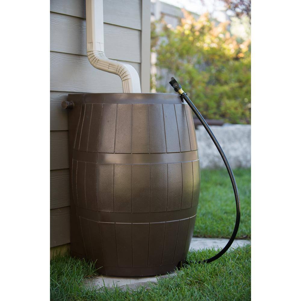 FCMP Outdoor Rain Catcher 50 Gal. Brown RC 4000 Rain Barrel RC4000-BRN