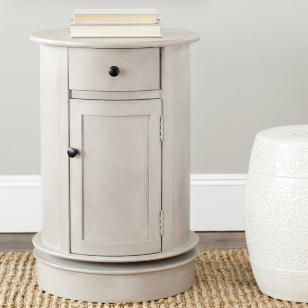 SAFAVIEH Cape Cod Grey Swivel Storage Accent Table