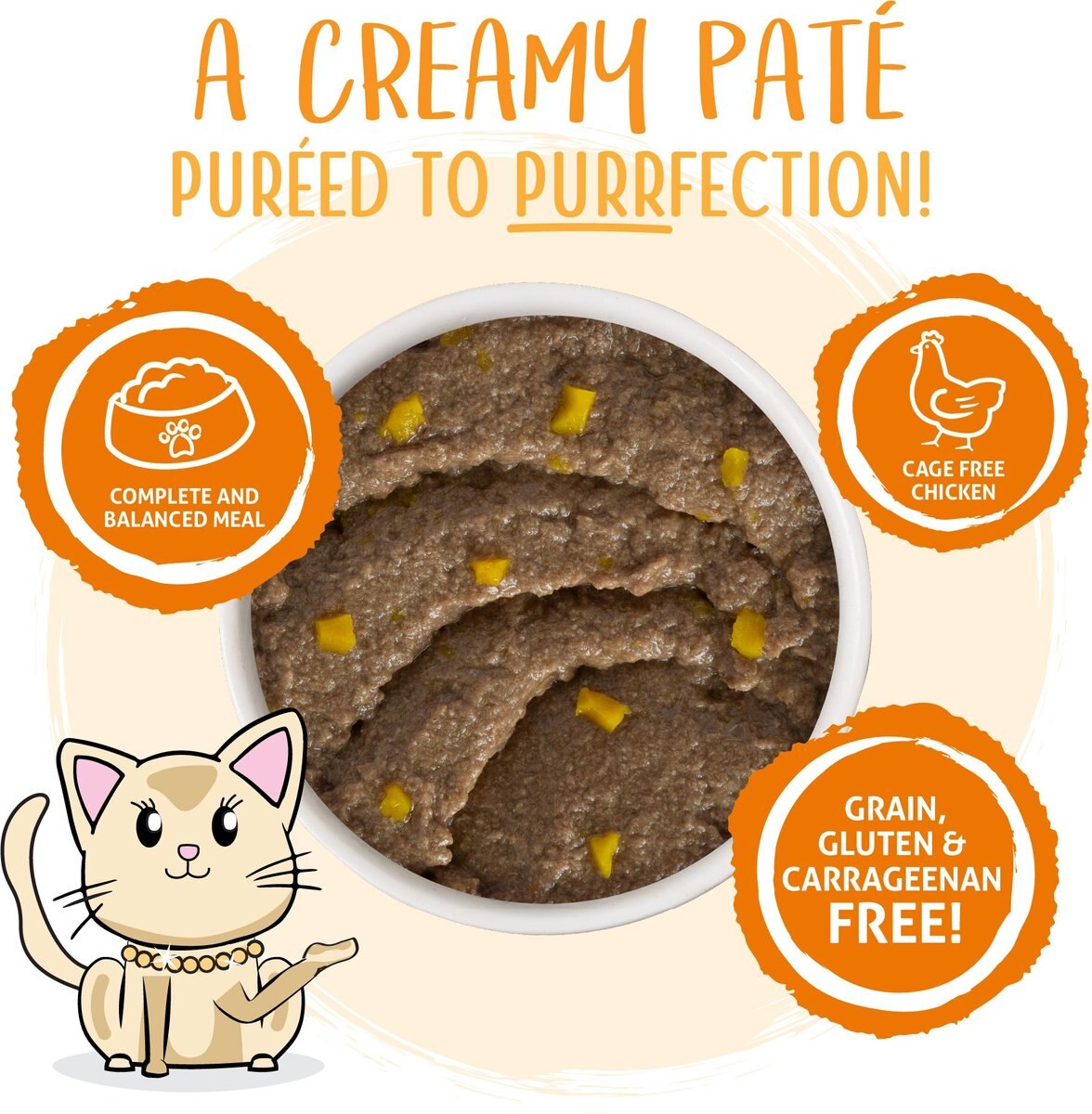 Weruva Classic Cat Who Wants To Be A Meowinaire Chicken and Pumpkin Pate Canned Cat Food