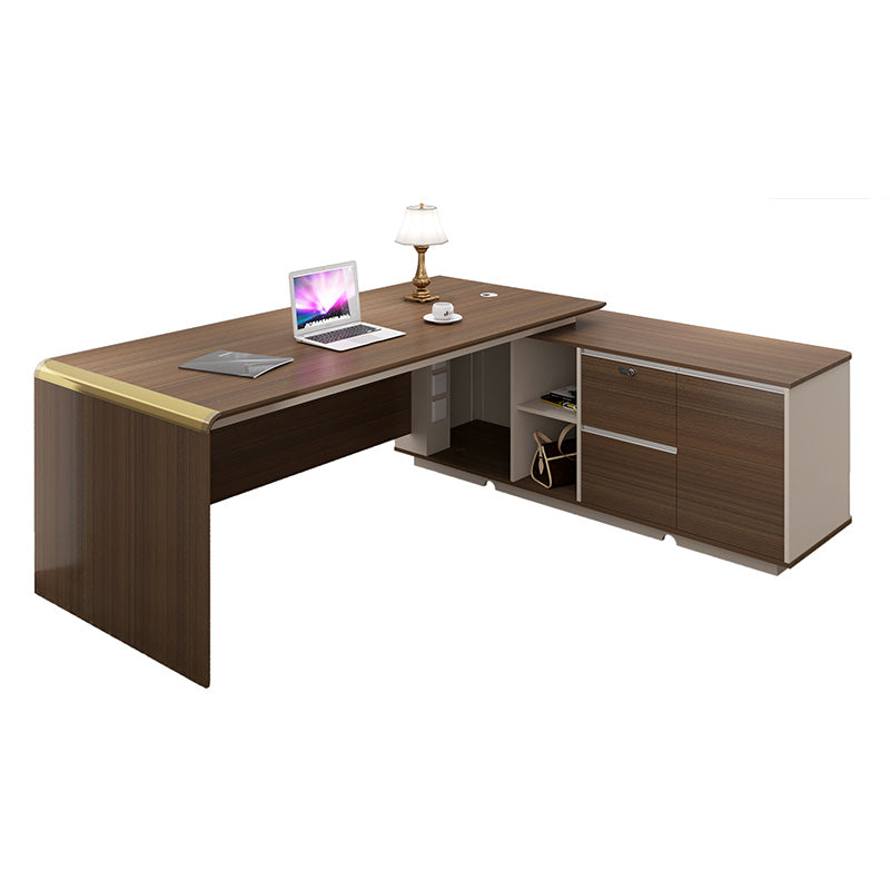 ANDERSON Executive Desk 2.0M Reversible - Australian Gold Oak